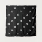 ロゴまたは任意の画像 | 対角線ストライプ線 タペストリー (正面)