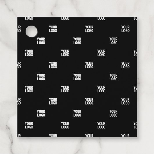 ロゴまたは任意の画像 | 対角線ストライプ線 フェイバータグ (正面)