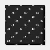 ロゴまたは任意の画像 | 対角線ストライプ線 マグネット (正面)