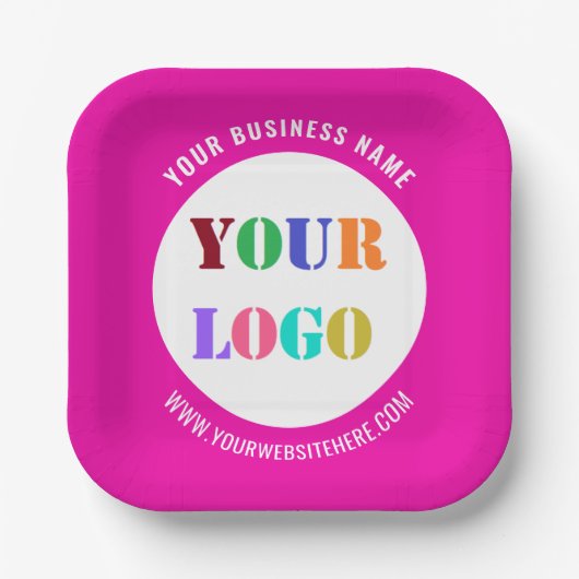 ロゴまたは写真と文字カスタム紙プレート ペーパープレート (正面)