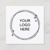 ロゴまたは写真とQRコードの名刺 スクエア名刺 (正面)