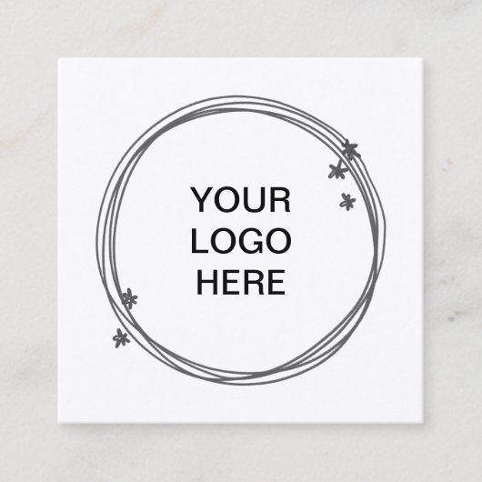 ロゴまたは写真とQRコードの名刺 スクエア名刺 (正面)