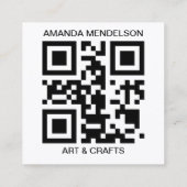 ロゴまたは写真とQRコードの名刺 スクエア名刺 (裏面)