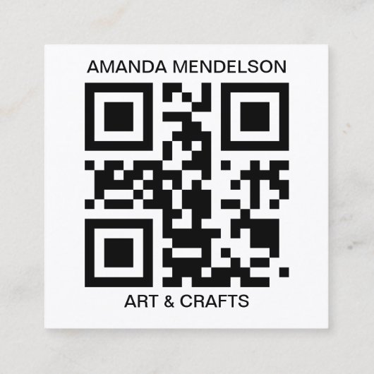 ロゴまたは写真とQRコードの名刺 スクエア名刺 (裏面)
