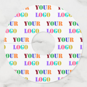 ロゴまたは写真とQRコードワイングラスラベルテンプレート ワイングラスタグ