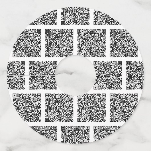 ロゴまたは写真とQRコードワイングラスラベルテンプレート ワイングラスタグ (裏面)