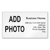 ロゴまたは写真の追加、ビジネス情報 マグネット名刺 (正面)