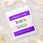 ロゴまたは写真テキストお気に入り袋の例をカスタマイズする フェイバーバッグ (クリップ留めされた状態)