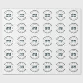 ロゴまたは画像に簡単に置き換え可能 ラッピングペーパー (フラット)