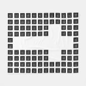 ロゴまたは画像のエフスを含むクロスパターンの作成 フリースブランケット (正面(横))