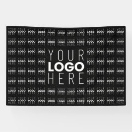 ロゴまたは画像のタイリングパターン 大きな中央ロゴ 横断幕