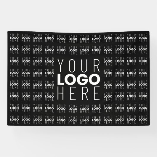 ロゴまたは画像のタイリングパターン 大きな中央ロゴ 横断幕 (横)