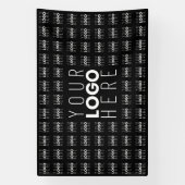 ロゴまたは画像のタイリングパターン 大きな中央ロゴ 横断幕 (縦)