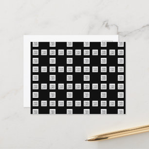 ロゴまたは画像のユニークな繰り返しパターン ポストカード