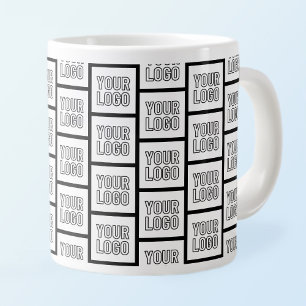 ロゴまたは画像のリピートパターン ジャンボコーヒーマグカップ