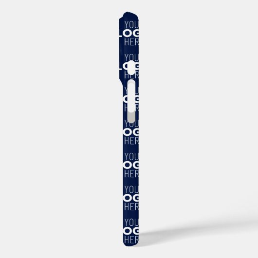 ロゴまたは画像の繰り返しパターン | ネイビーブルー Case-Mate iPhoneケース (裏面 / 左)