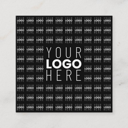 ロゴまたは画像タイル模様の大きな中央のロゴ エンクロージャーカード (正面)