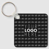 ロゴまたは画像タイル模様の大きな中央のロゴ キーホルダー (正面)