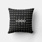 ロゴまたは画像タイル模様の大きな中央のロゴ クッション (裏面)