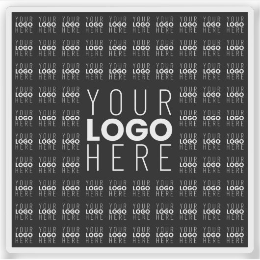 ロゴまたは画像タイル模様の大きな中央のロゴ シール (正面)