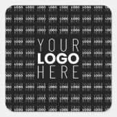 ロゴまたは画像タイル模様の大きな中央のロゴ スクエアシール (正面)