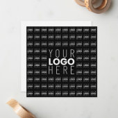 ロゴまたは画像タイル模様の大きな中央のロゴ ノートカード (正面/裏面インサイチュ)