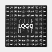 ロゴまたは画像タイル模様の大きな中央のロゴ マグネット (正面)