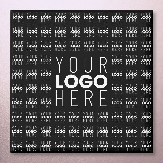 ロゴまたは画像タイル模様の大きな中央のロゴ マグネット
