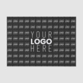 ロゴまたは画像タイル模様の大きな中央のロゴ 薄葉紙 (正面)