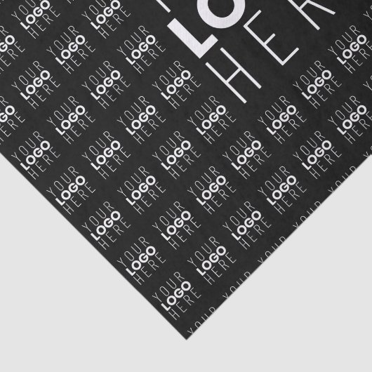 ロゴまたは画像タイル模様の大きな中央のロゴ 薄葉紙 (詳細)