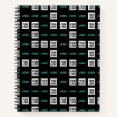 ロゴまたは画像 | ジグザグパターン（2枚の画像） ノートブック (正面)