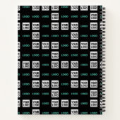 ロゴまたは画像 | ジグザグパターン（2枚の画像） ノートブック (裏面)