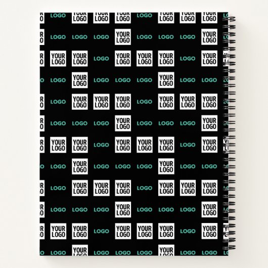 ロゴまたは画像 | ジグザグパターン（2枚の画像） ノートブック (裏面)