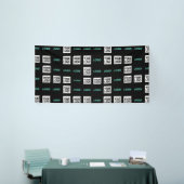 ロゴまたは画像 | ジグザグパターン（2枚の画像） 横断幕 (トレードショー)