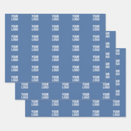 ロゴまたは画像  | 縦ストライプ柄 ラッピングペーパーシート