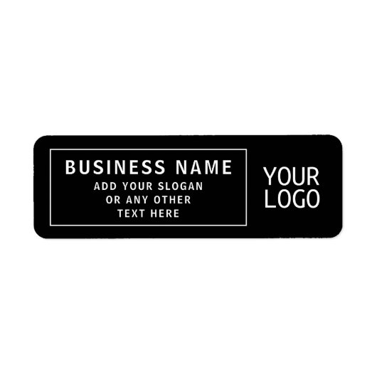 ロゴまたはQRコードのアップロード |クール差出人住所 ラベル (正面)