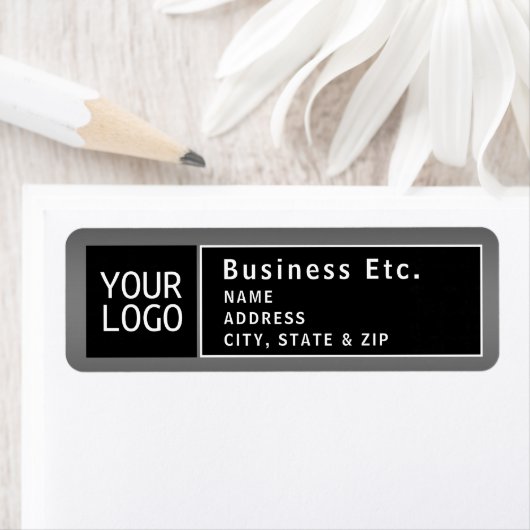 ロゴまたはQRコードのアップロード |モダン差出人住所 ラベル (インサイチュ)