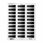 ロゴまたはQRコードのアップロード |モダン差出人住所 ラベル (フルシート)