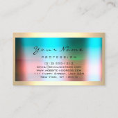 ロゴまつげメイクアップアーティストヘアバラ枠グラデーション 名刺 (裏面)