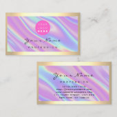 ロゴまつ毛メイクアップ髪の爪、 ネイルホログラフオパール 名刺 (正面/裏面)