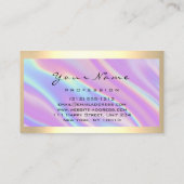 ロゴまつ毛メイクアップ髪の爪、 ネイルホログラフオパール 名刺 (裏面)