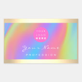 ロゴまつ毛メイクアップ髪の爪、 ネイルホログラフユニコーンB 長方形シール (正面)