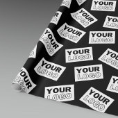 ロゴや写真をランダムに配置して探してみよう ラッピングペーパー