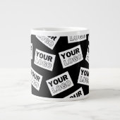 ロゴや写真をランダムに配置して検索 ジャンボコーヒーマグカップ (正面)