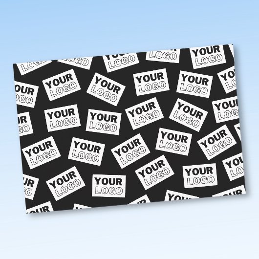 ロゴや写真をランダムに配置 - あなたのロゴや任意の写真を探す ラッピングペーパーシート