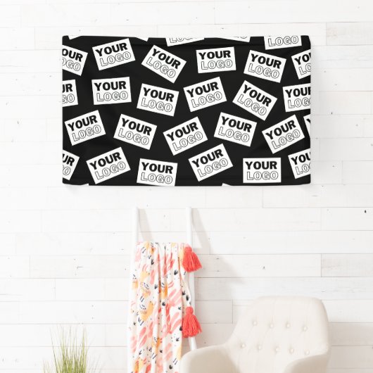 ロゴや写真をランダムに配置 - あなたのロゴや任意の写真を探す 横断幕 (インサイチュ)