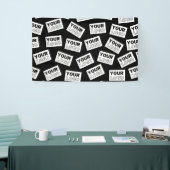 ロゴや写真をランダムに配置 - あなたのロゴや任意の写真を探す 横断幕 (トレードショー)