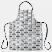 ロゴや画像の繰り返しパターン エプロン (正面)