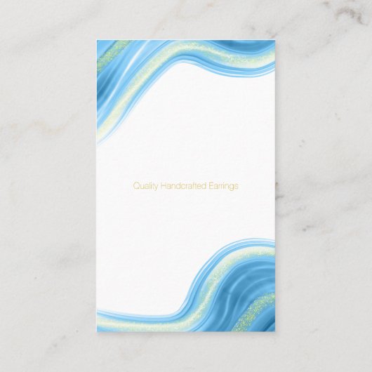 ロゴをここにイヤリング表示カード 名刺 (裏面)