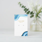 ロゴをここにイヤリング表示カード 名刺 (スタンド正面)